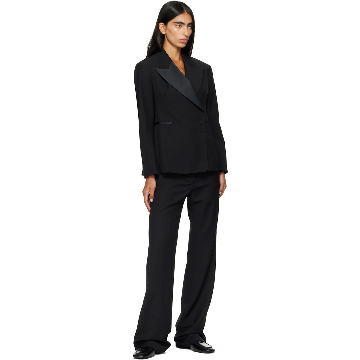 Wales Bonner Black Gallery Tuxedo Trousers