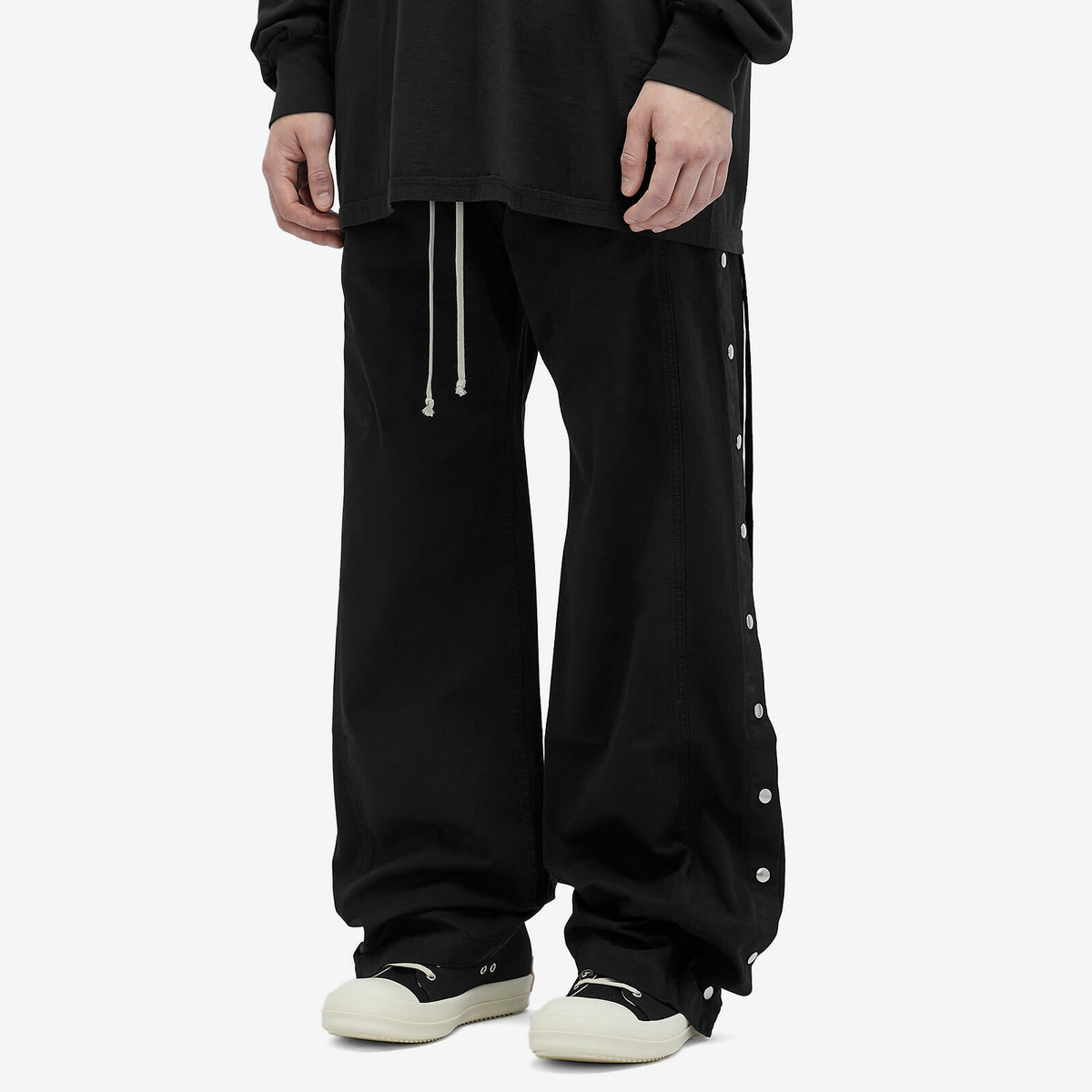 Rick Owens DRKSHDW Men's Pusher Cotton Twill Pants in Black Rick