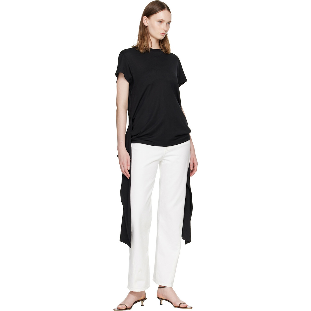 TOTEME White Twisted Seam Full Length Jeans