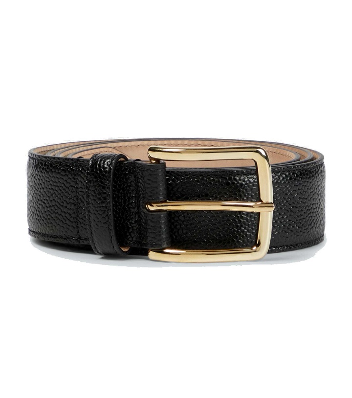 Photo: Thom Browne - 4-Bar grained leather belt