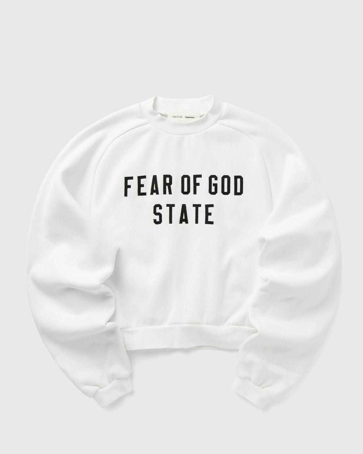 Fear of God Essentials FLEECE RAGLAN CREWNECK White Womens Sweatshirt