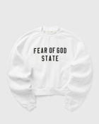 Fear of God Essentials FLEECE RAGLAN CREWNECK White Womens Sweatshirt