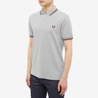 Fred Perry Men's Slim Fit Twin Tipped Polo Shirt in Limestone