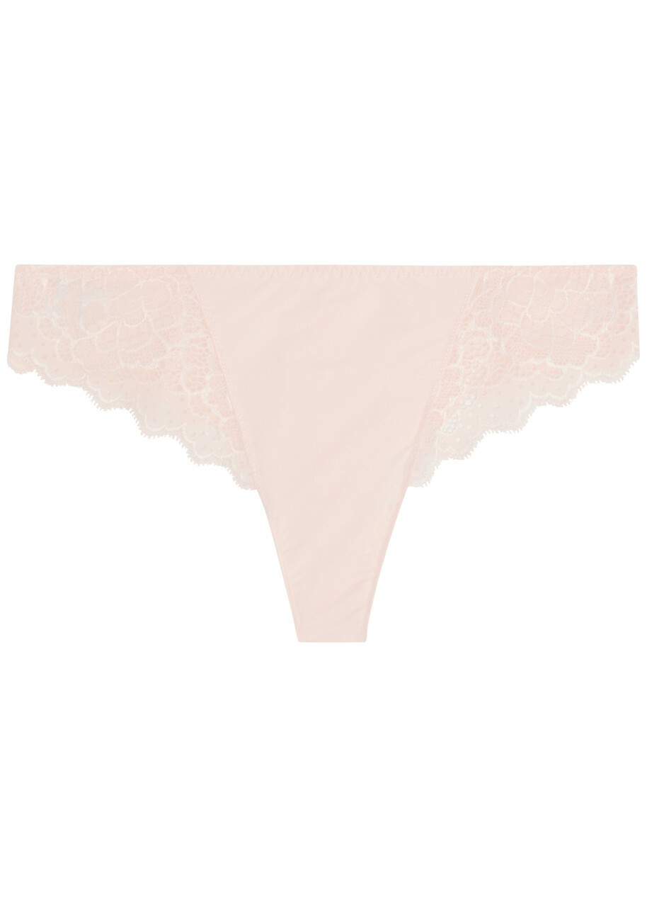 Simone PÉRÈLE Caresse Tanga Lace Briefs Light Pink