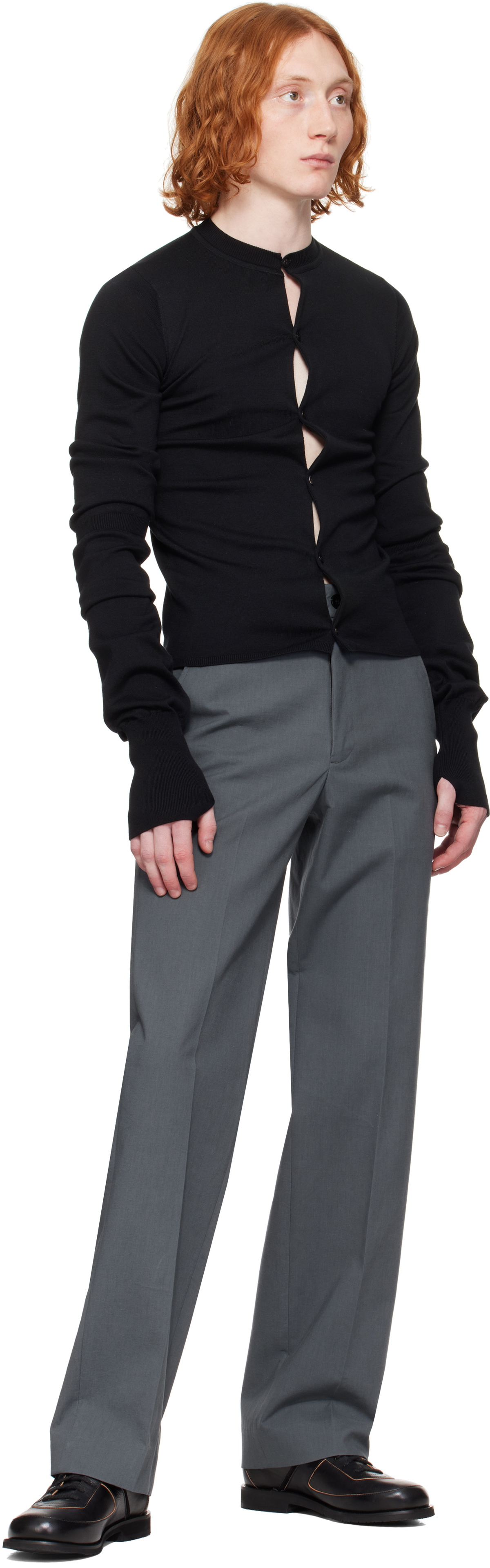 OUAT Black Office Crewneck Cardigan