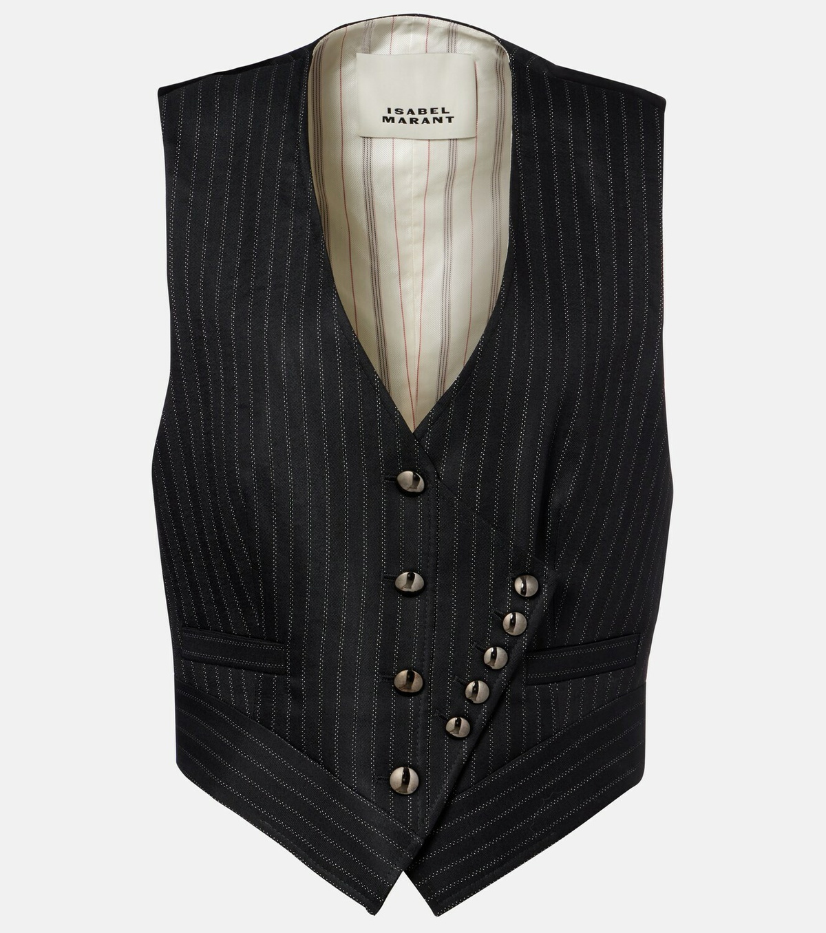 Isabel Marant Nicky pinstripe wool-blend vest