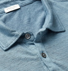 Boglioli - Linen Polo Shirt - Blue