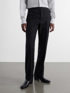 TOM FORD - Straight-Leg Pinstriped Wool-Twill Suit Trousers - Black