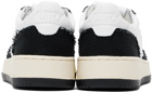 AUTRY White & Black Two-Tone Medalist Low Sneakers