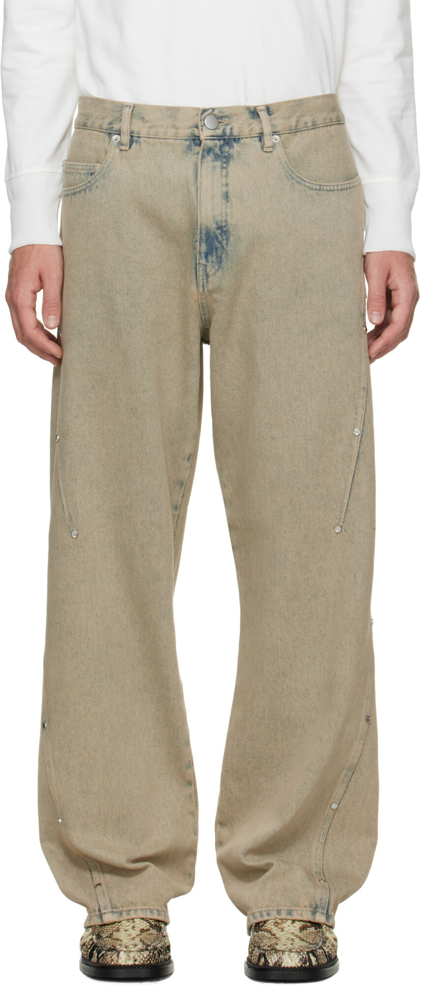 BLUEMARBLE Beige Darted Jeans