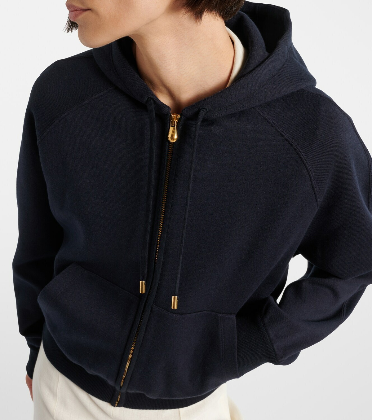 Loro Piana Viera cotton, silk, and cashmere fleece hoodie