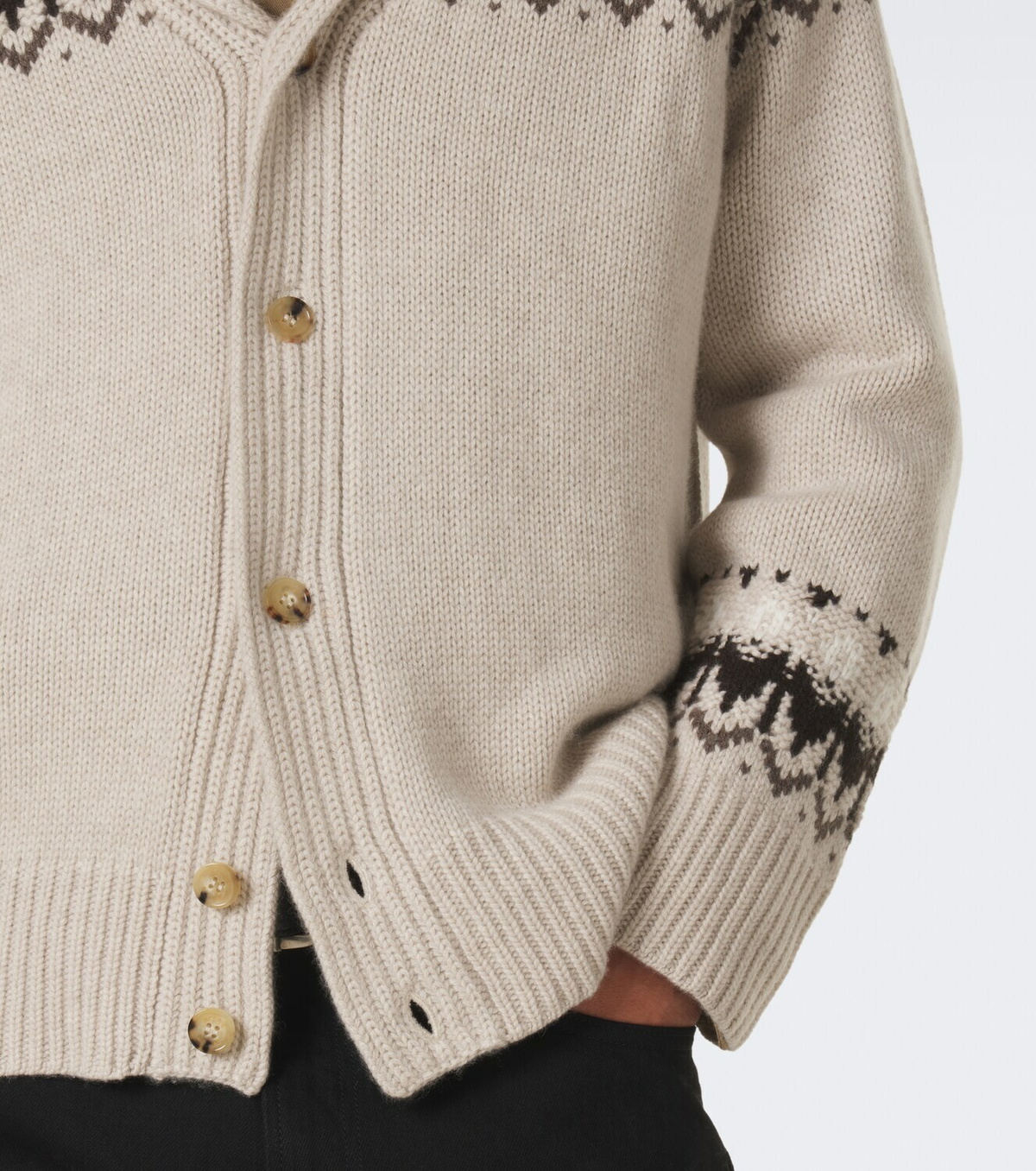 Arch4 Mr Frostvale Fair Isle cashmere cardigan