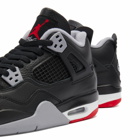 Air Jordan 4 Retro W "Bred Reimagined" Sneakers in Black/Fire Red/Summit White