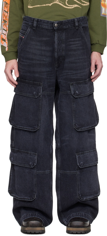 Photo: Diesel Black Relaxed D-Touch Odcbe Jeans