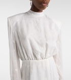 Magda Butrym Embroidered silk, wool and cotton-blend midi dress