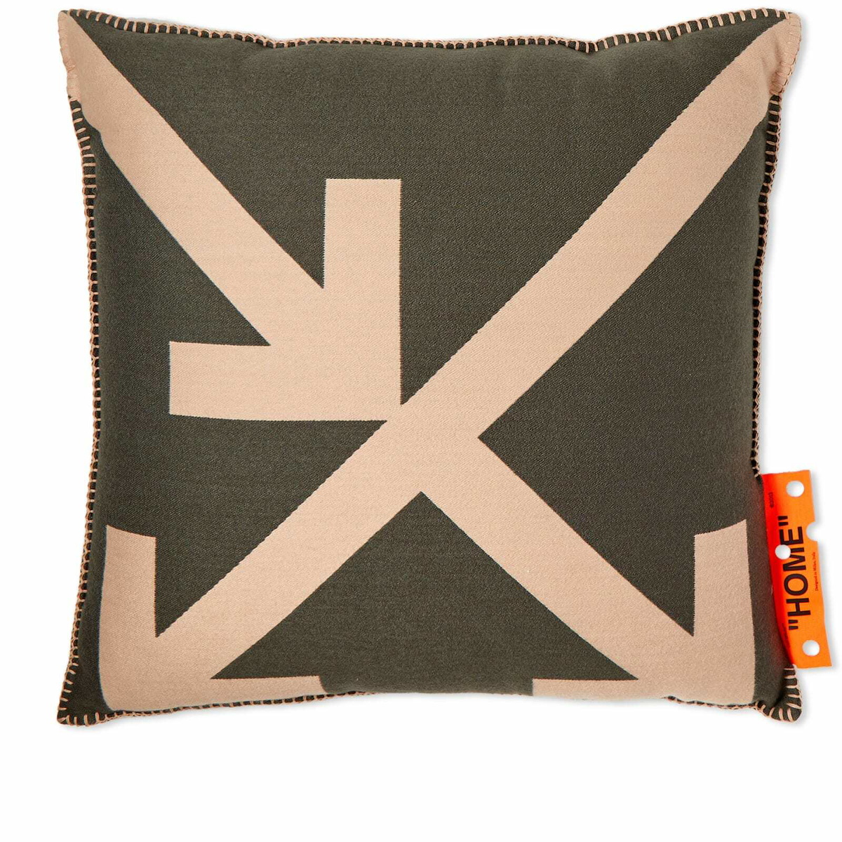 NEW OFF-WHITE ARROW -PRINT MOHAIR WOOL SMALL PILLOW DECORATIVE BED