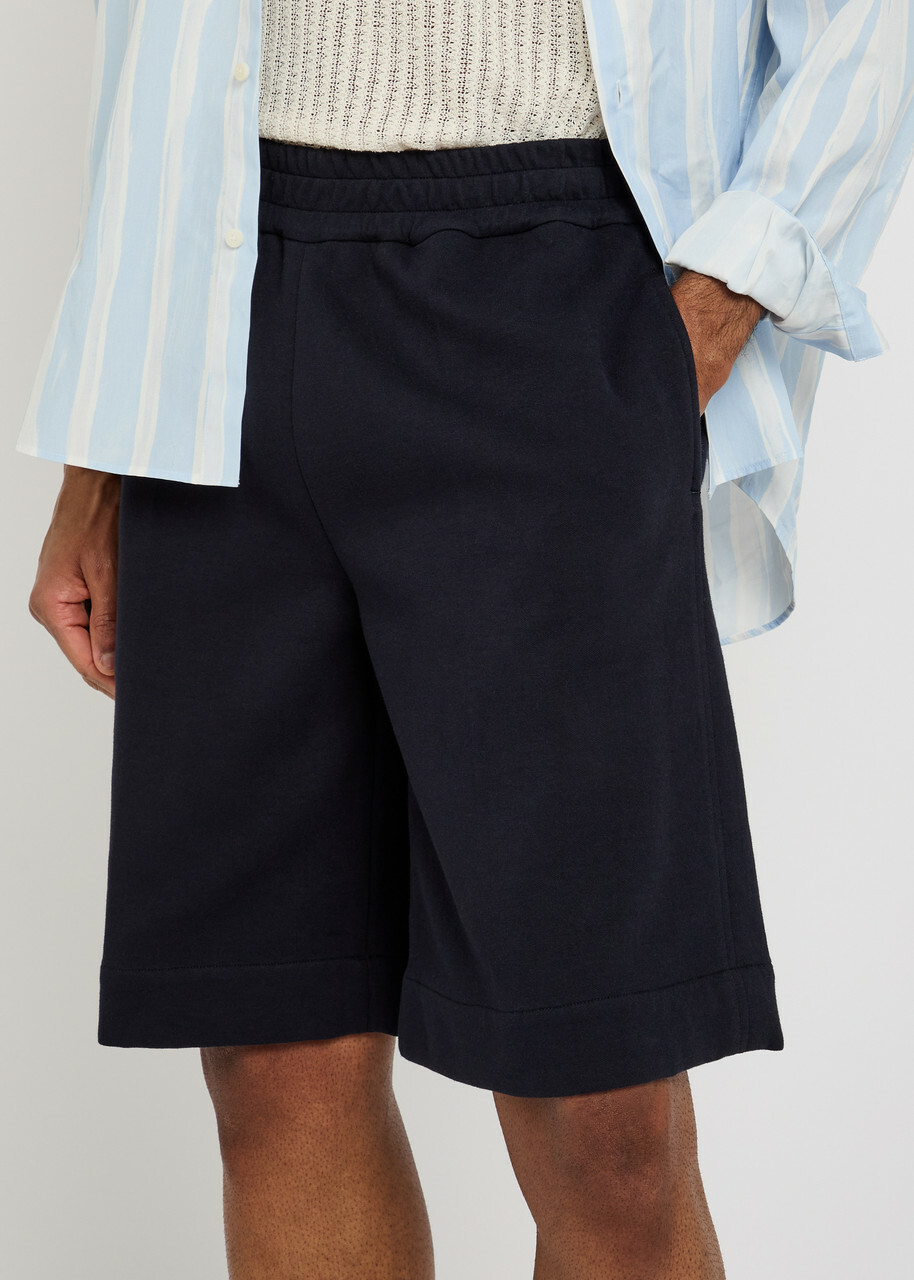 Jil Sander Cotton Shorts Navy