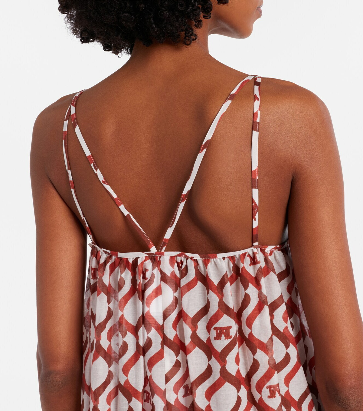 Max Mara Alisso printed cotton and silk midi dress