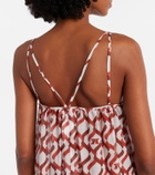 Max Mara Alisso printed cotton and silk midi dress