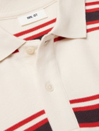 NN07 - Valentin 30047 Striped Organic Cotton-Piqué Polo Shirt - Red