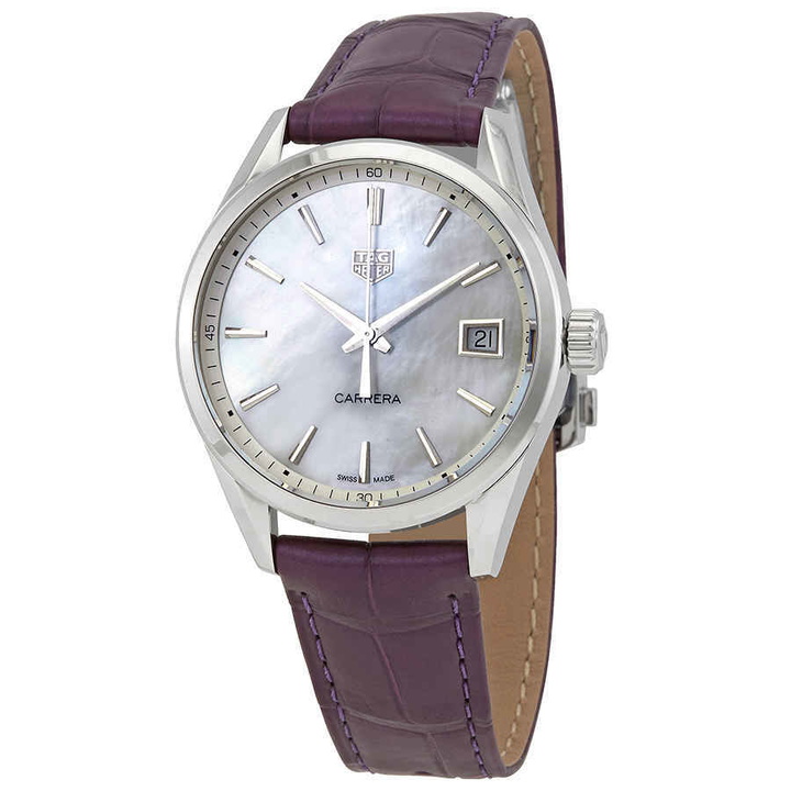 Photo: Tag Heuer Carrera Quartz White Mother of Pearl Dial Ladies Watch WBK1311.FC8261
