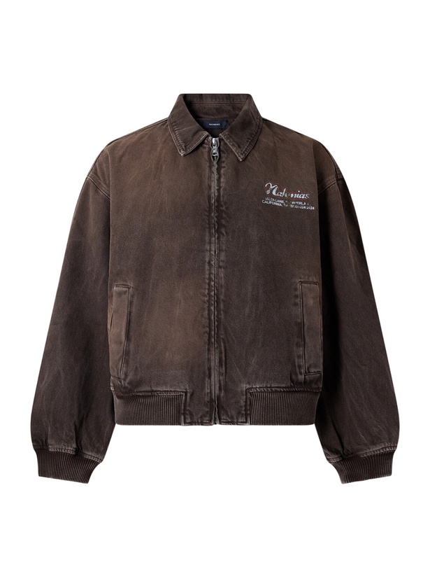 Photo: NAHMIAS - Wipeout Distressed Cotton-Twill Jacket - Brown