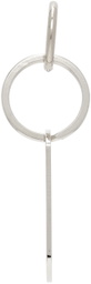 Martine Ali Silver Single Dog Tag Earring