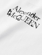 Alexander McQueen - Minimal Skull Printed Cotton-Jersey T-Shirt - White