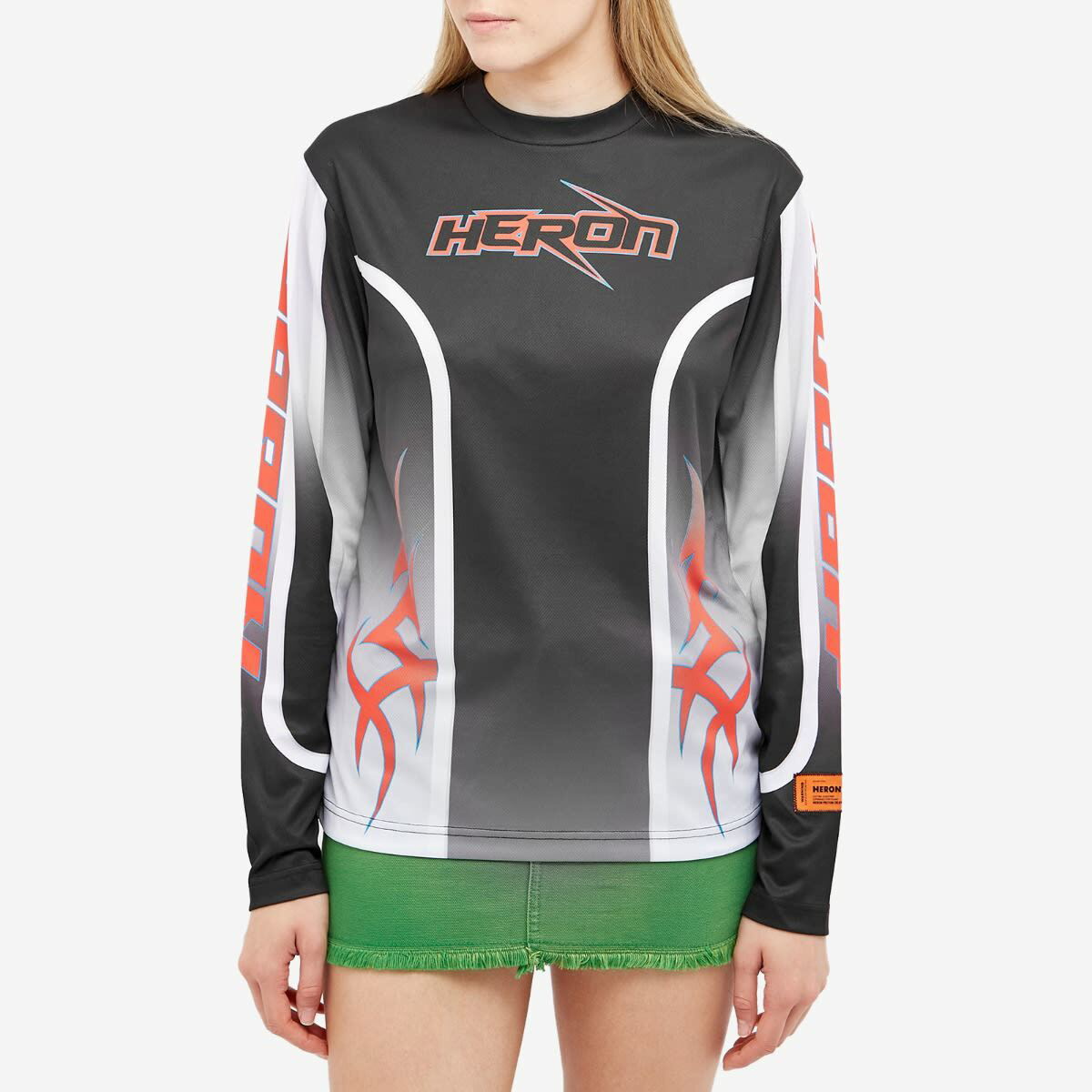 Heron Preston Women's Long Sleeve Dry Fit T-Shirt in Black Heron Preston Women's Long Sleeve Dry Fit T-Shirt in Black