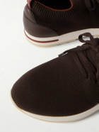 Loro Piana - 360 Flexy Leather-Trimmed Knitted Wish® Wool Sneakers - Brown