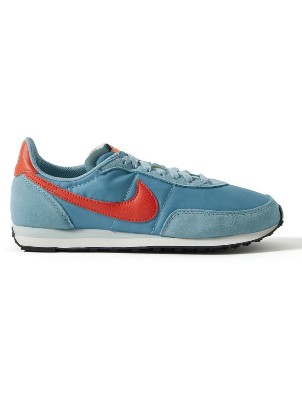 Photo: Nike - Waffle 2 SP Leather and Suede-Trimmed Nylon Sneakers - Blue