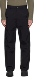 Izzue Black Taslan Pleated Trousers