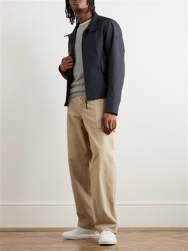 Photo: Moncler - Chaberton Slim-Fit Logo-Appliquéd Shell Jacket - Blue