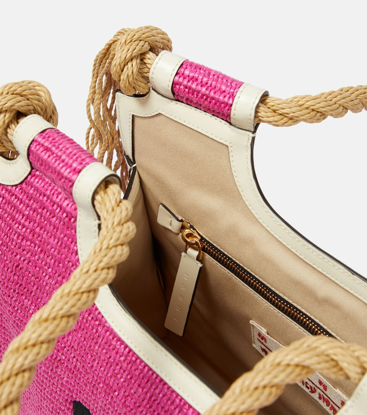 Marni x No Vacancy Inn raffia tote bag Marni