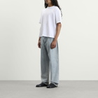 MKI Men's Twisted Weave Wide Leg Jeans in Bleach Wash