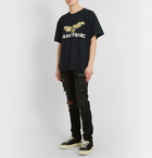 Rhude - Printed Cotton-Jersey T-Shirt - Black