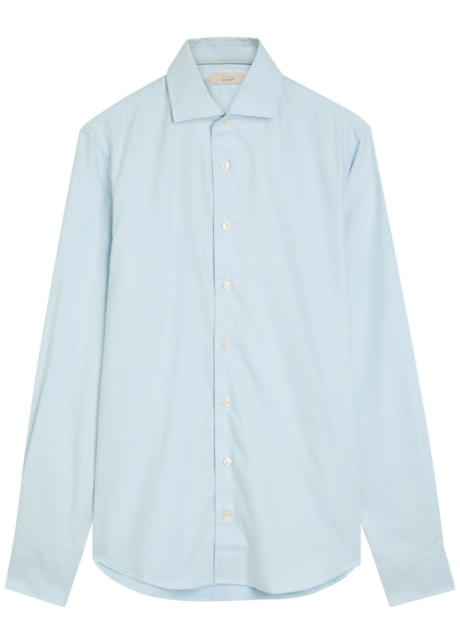 Aurélien Cotton-blend Shirt Blue