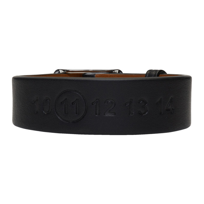 Maison Margiela Black Leather Belt Bracelet Maison Margiela