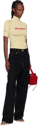 Pushbutton Yellow 'Security' Pocket Top