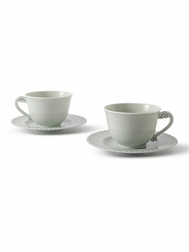Photo: Buccellati - Ginori Set of Two Porcelain Tea Cups and Saucers