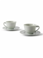 Buccellati - Ginori Set of Two Porcelain Tea Cups and Saucers