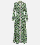 Gucci - Belt check silk maxi dress
