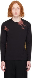 Comme des Garçons Shirt Black Printed Long Sleeve T-Shirt