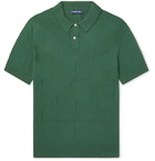 FRESCOBOL CARIOCA - Francisco Cotton and Silk-Blend Jacquard Polo Shirt - Green