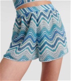 Missoni High-rise lamé shorts