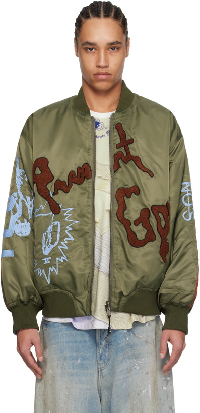 Photo: Perks and Mini Khaki Martine Syms Edition 'Present Goo' Reversible Jacket