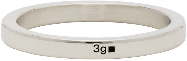 Photo: Le Gramme Silver Polished 'Le 3 Grammes' Ribbon Ring