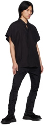 Julius Black Paneled Shirt