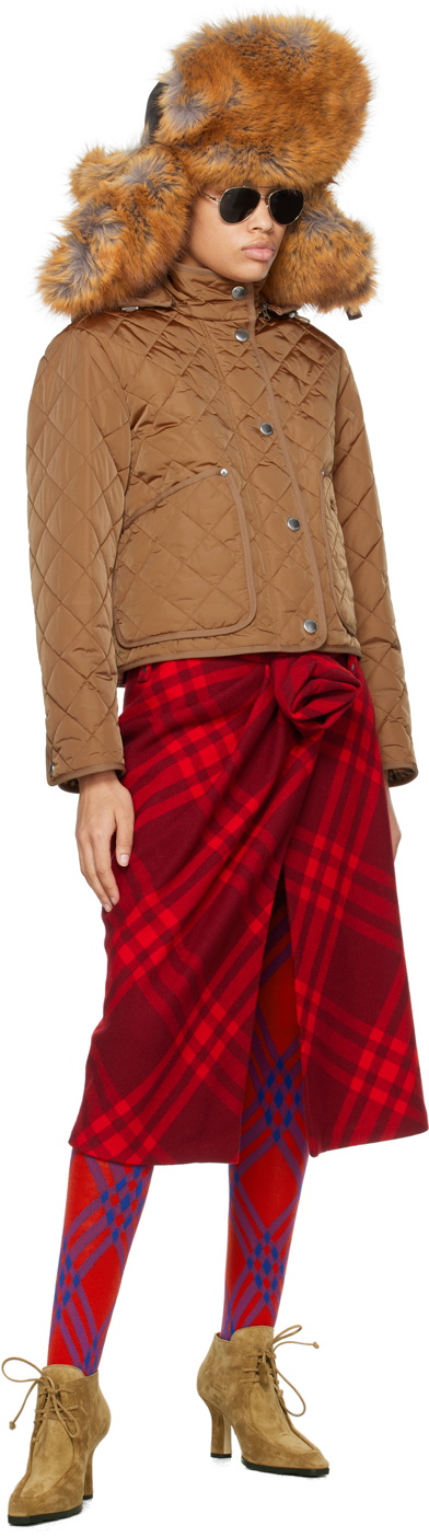 Burberry Tan Quilted Jacket Burberry