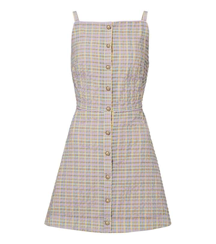 Photo: Markarian Skye plaid seersucker minidress
